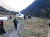 Helicopter in Langtang